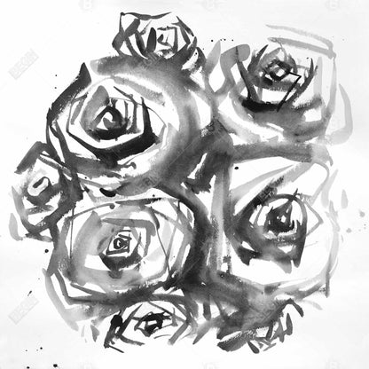 Set of Abstract Roses Canvas | Floral & Botanical Bedroom Decor