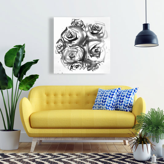 Set of Abstract Roses Canvas | Floral & Botanical Bedroom Decor