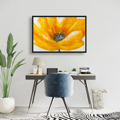 Beautiful Yellow Flower Canvas | Botanical Home Decor Art
