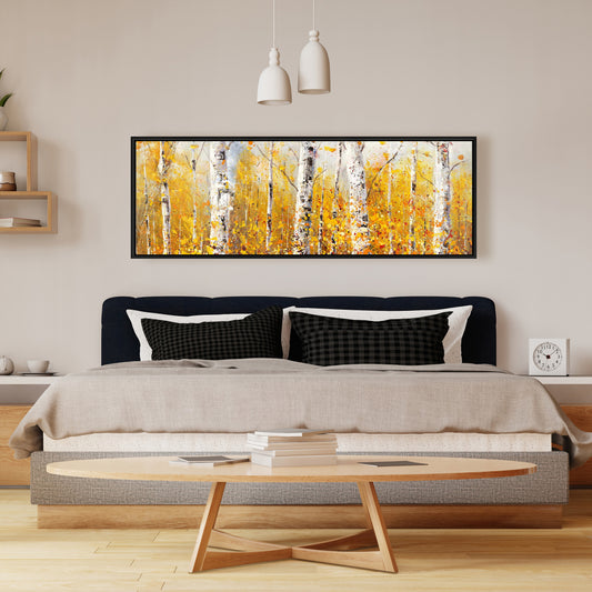 Toile encadrée – Bouleaux par Sunny Day | Décoration d'intérieur contemporaine