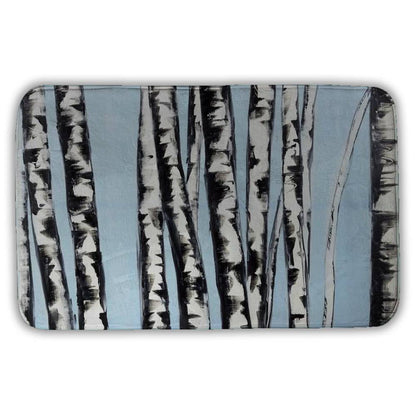 Toile Paysages bleus pour chambre à coucher | Décoration murale bouleaux pastel