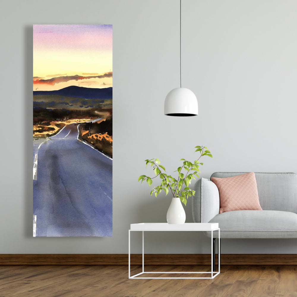On the Road to Scotland Blue Canvas | Livingroom Home Decor