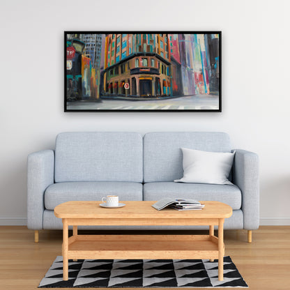 Toile encadrée « Architecture de bâtiment à New York » | Décoration d'intérieur moderne