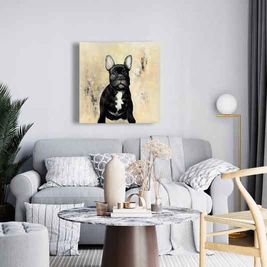 French Bulldog Black Canvas | Bedroom Home Decor Wall Art