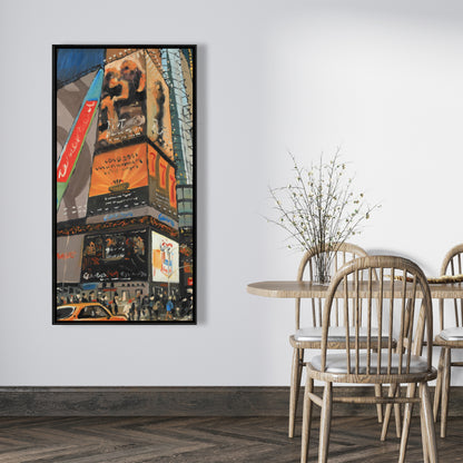 Toile représentant une rue illuminée de New York | Décoration d'intérieur