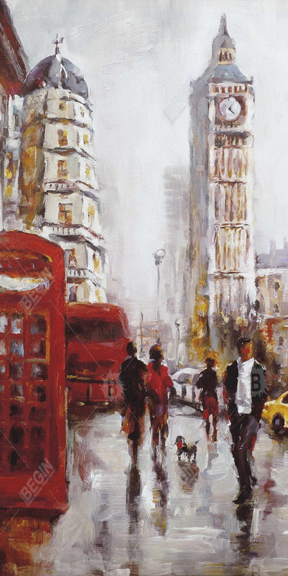 Toile Big Ben Londres - Décoration de chambre rouge | Art encadré