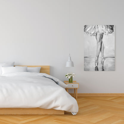 Toile encadrée monochrome « Pas classiques de ballet » | Décoration d'intérieur