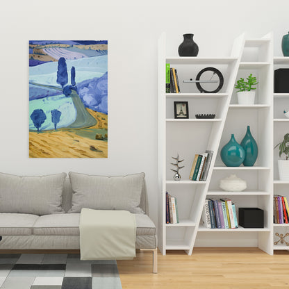 Tuscany Field Canvas | Bedroom Trees Landscapes Wall Art Decor
