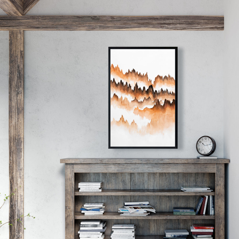 Mountain of Fir Trees | Minimalist Bedroom Canvas Decor