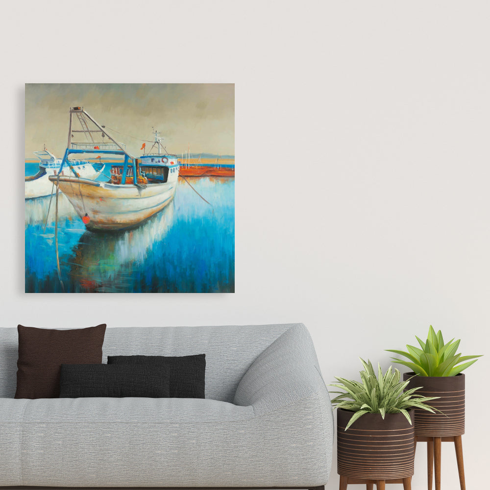 Fishing Boat Canvas | Hobbies Contemporary Bedroom Decor