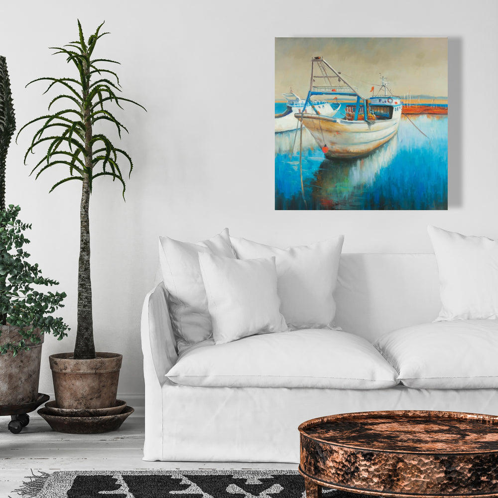 Fishing Boat Canvas | Hobbies Contemporary Bedroom Decor