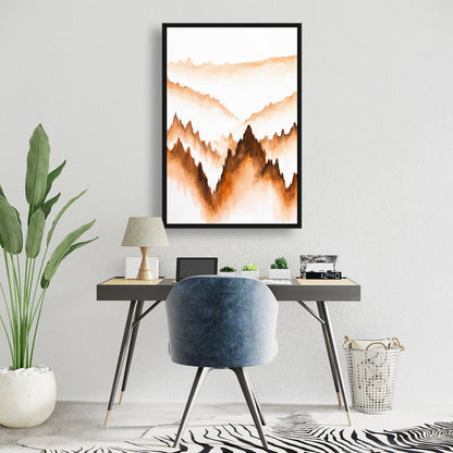 Mountain of Fir Trees | Minimalist Bedroom Framed Canvas Decor