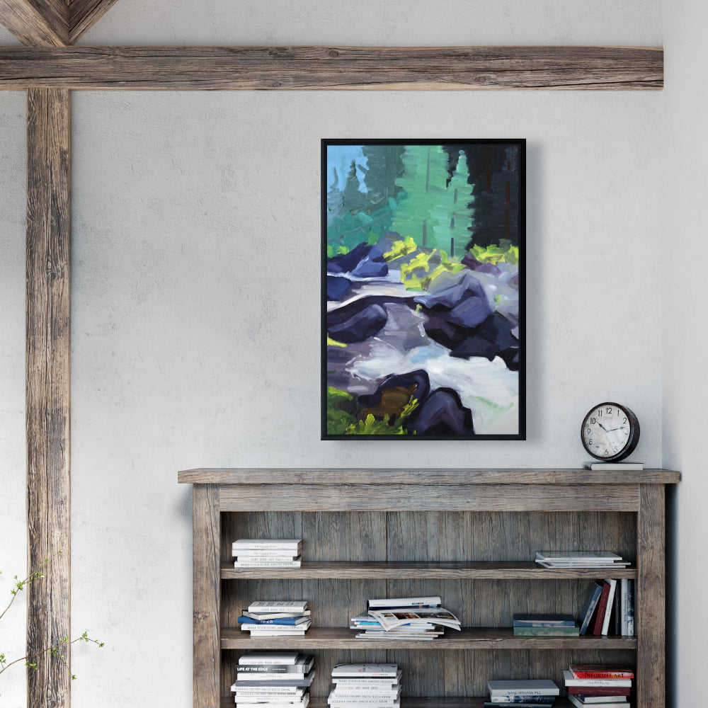 Magnifique toile contemporaine représentant un arbre en cascade | Décoration d'intérieur