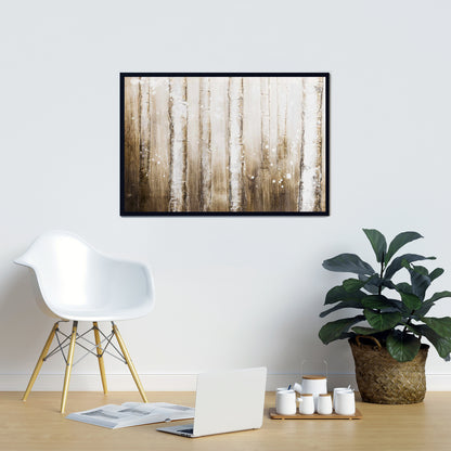 Toile texturée abstraite « Forêt » | Décoration de chambre avec arbres