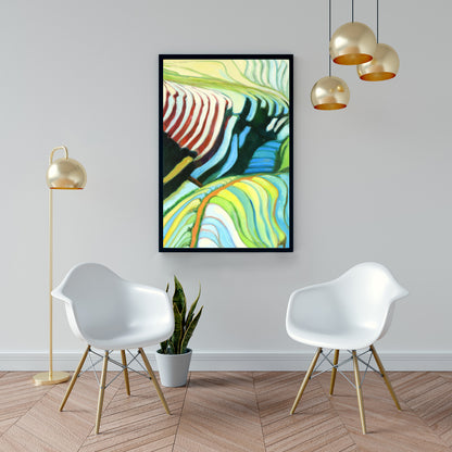 Terraced Rice Fields Vietnam Canvas | Home Decor | Blue Frame