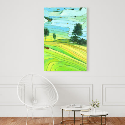 Rice Fields of Vietnam Canvas - Asian Landscape Home Decor