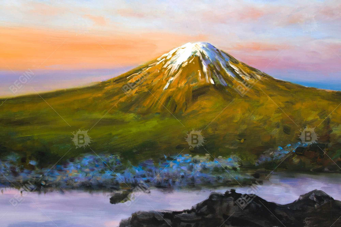 Landscape Mount Fuji Spiritual Canvas | Home Decor Art