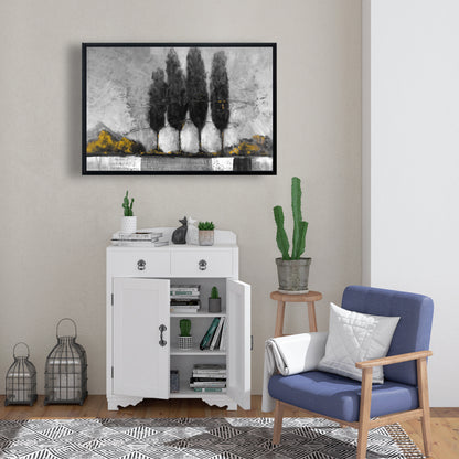 Toile Paysage industriel | Décoration murale grise pour salon