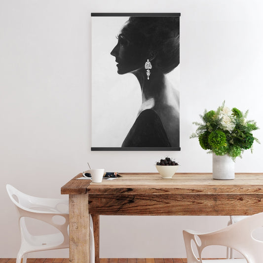 Chic Woman Monochrome Canvas - Beauty Bedroom Wall Decor