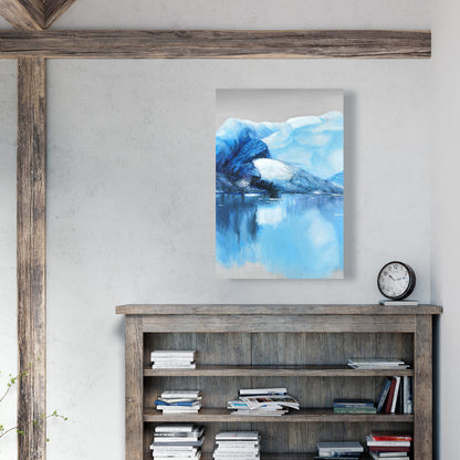 Iceland Icebergs Canvas - Coastal Blue Scenic Home Decor