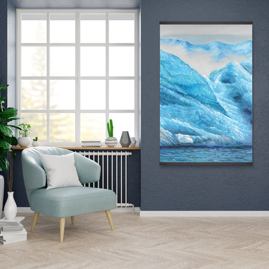 Toile magnétique « Icebergs côtiers » | Décoration murale pour chambre