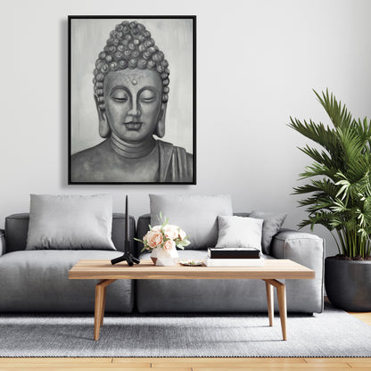 Spiritual Buddha Framed Canvas | Asian Art for Man Bedroom Decor