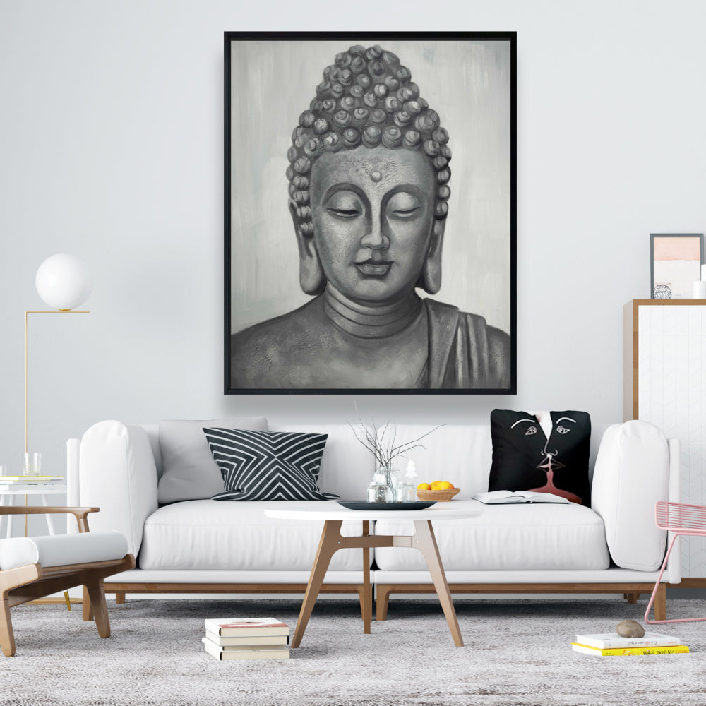Spiritual Buddha Framed Canvas | Asian Art for Man Bedroom Decor