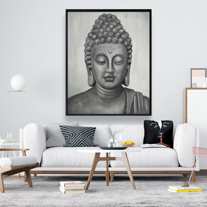 Spiritual Buddha Framed Canvas | Asian Art for Man Bedroom Decor