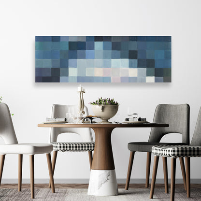 Pixelated Mountainous Landscape Canvas - Modern Bedroom Decor