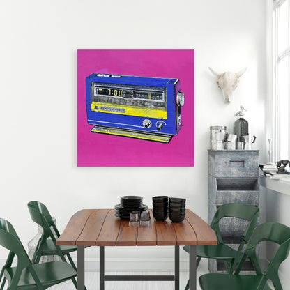 Retro Radio Alarm Canvas | Vintage Musical Instrument Decor