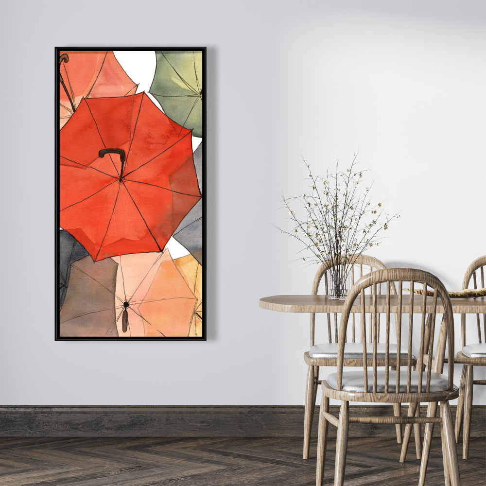 Toile encadrée « Les Parapluies du Petit Champlain » | Décoration intérieure