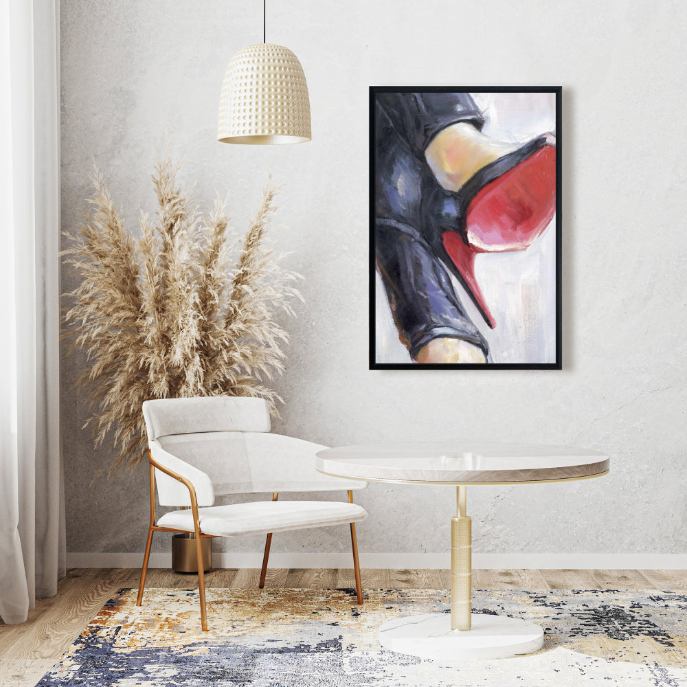 Toile Jambes croisées et talons hauts | Décoration de chambre contemporaine