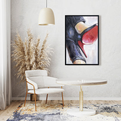 Toile Jambes croisées et talons hauts | Décoration de chambre contemporaine