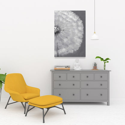 Romantic Dandelion Puff Ball Canvas | Botanical Home Decor