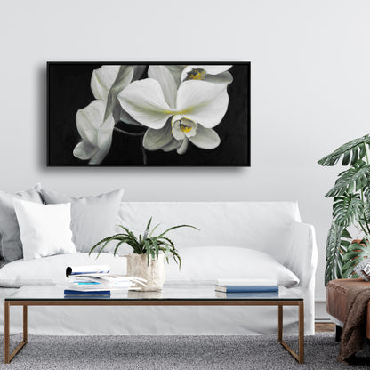 White Orchids Canvas | Floral & Botanical Bedroom Decor