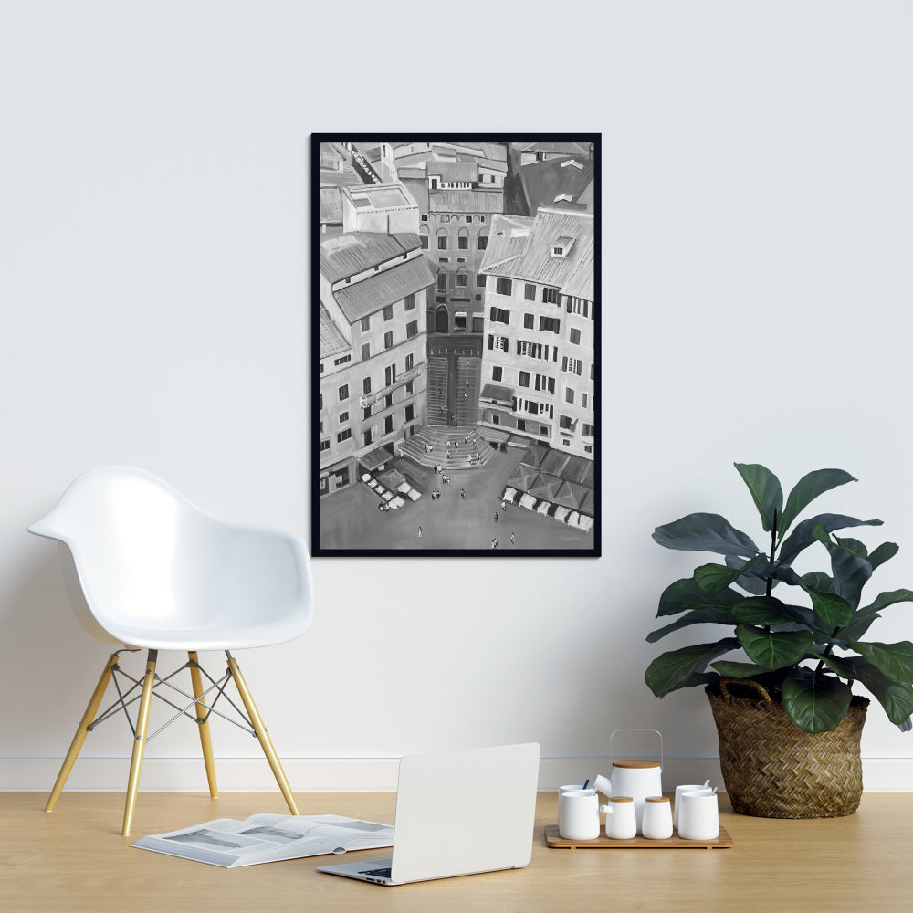 Construire des villes grises – Sienne, Italie – Toile encadrée