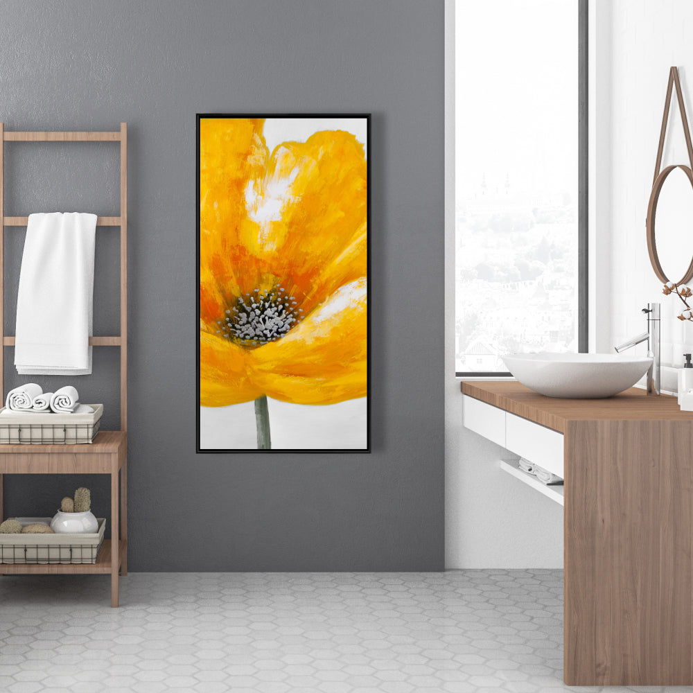 Beautiful Yellow Flower Canvas | Botanical Home Decor Art