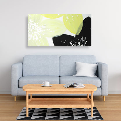 Romantic Yellow Flowers Canvas | Botanical Bedroom Decor