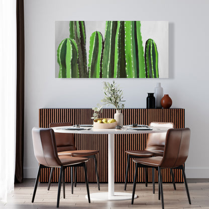 Cactus Candles Canvas - Exotic Botanical Art for Home Decor