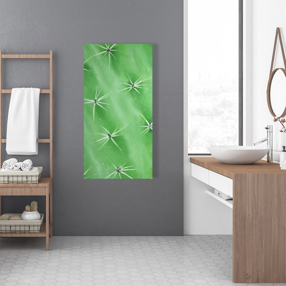 Cactus Closeup Canvas | Botanical Bedroom Decor | Floral Art