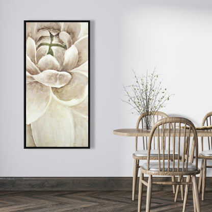 Toile encadrée Chrysanthème délicat | Décoration botanique pour chambre