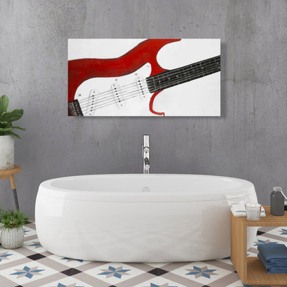 Red Rock Guitar Canvas - Contemporary Bedroom Home Decor