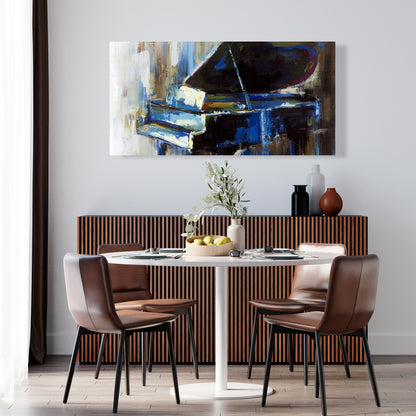 Industrial Instrument Canvas - Abstract Grand Piano Home Decor
