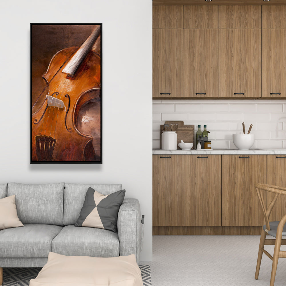 "Alto Brown Contemporary Bedroom Framed Canvas - Home Decor"
