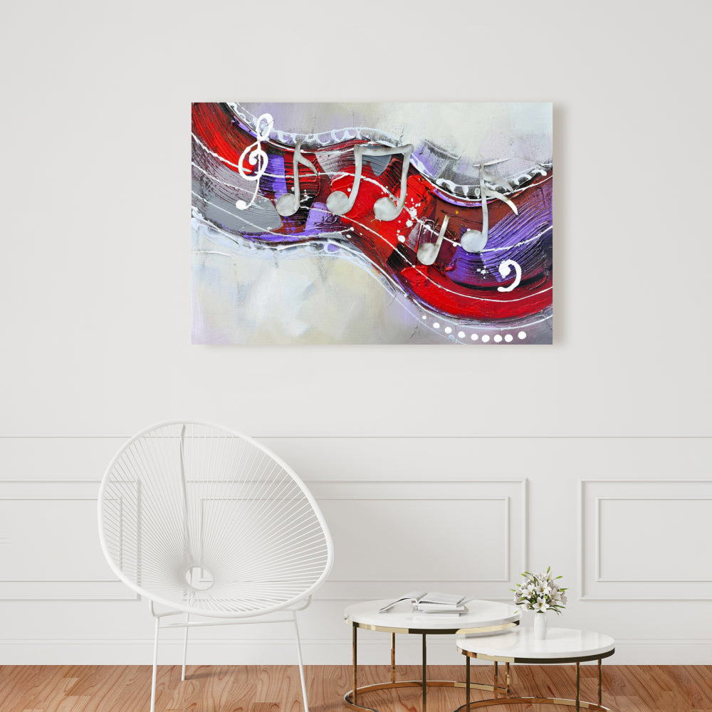 Symphony Bedroom Canvas - Contemporary Musical Home Decor