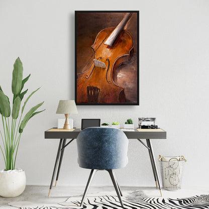 "Alto Brown Contemporary Bedroom Framed Canvas - Home Decor"