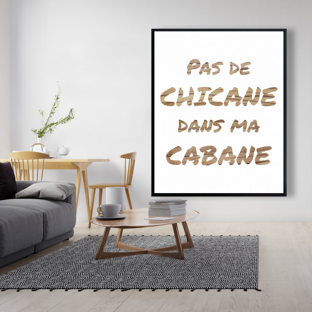 "No Dispute in My House" White Framed Canvas - Home Decor