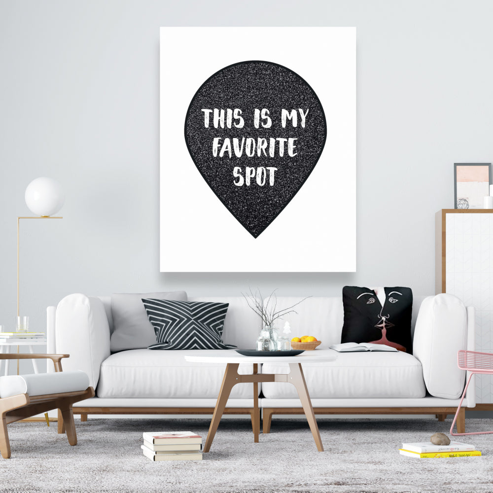 Toile de chambre à coucher contemporaine pour femme - C'est mon endroit préféré