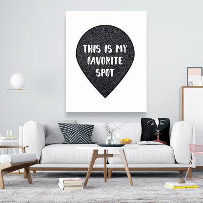 Toile de chambre à coucher contemporaine pour femme - C'est mon endroit préféré