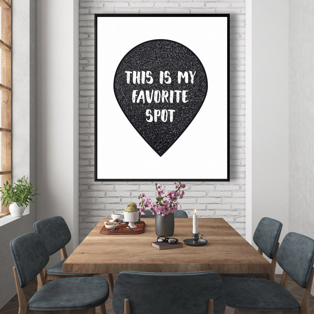 Citations motivantes sur les femmes sur toile encadrée – C'est mon endroit préféré